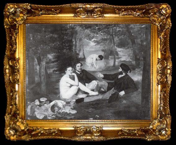 framed  Edouard Manet Das Fruhstuch im Freien, ta009-2